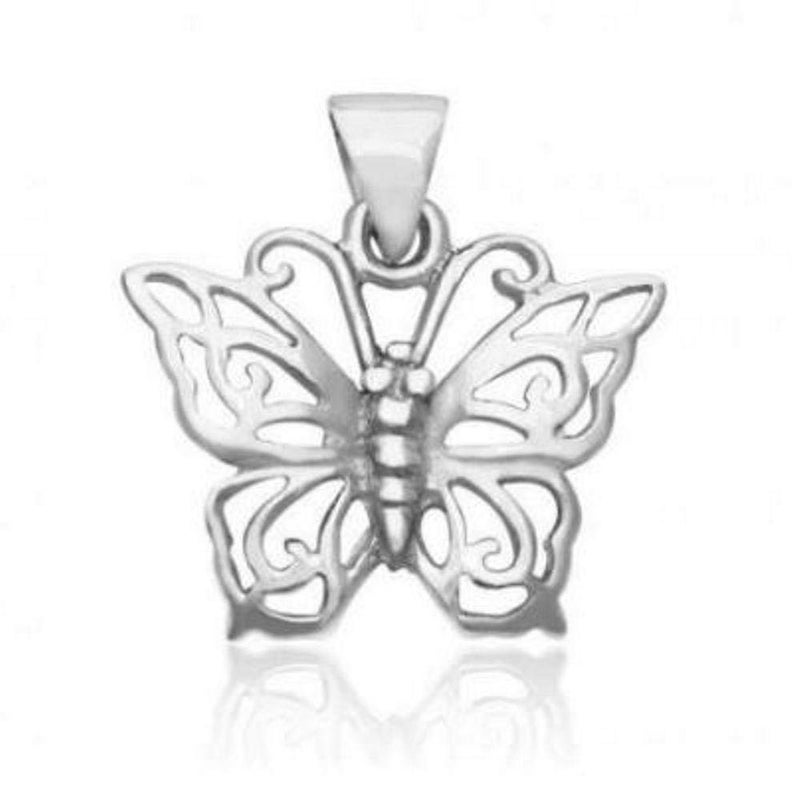 Mimi Silver Mimi 925 Sterling Silver Butterfly Charm Pendant - Image 1
